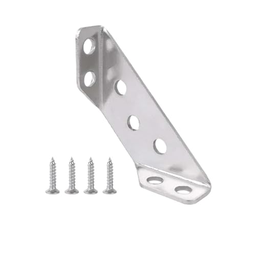 Winkelverbinder Universal-Möbel-Eckverbinder aus Edelstahl for Schrankregal-Unterstützung, feste Klammer-Kits mit Schraube(1 Set) von DSFIHJO