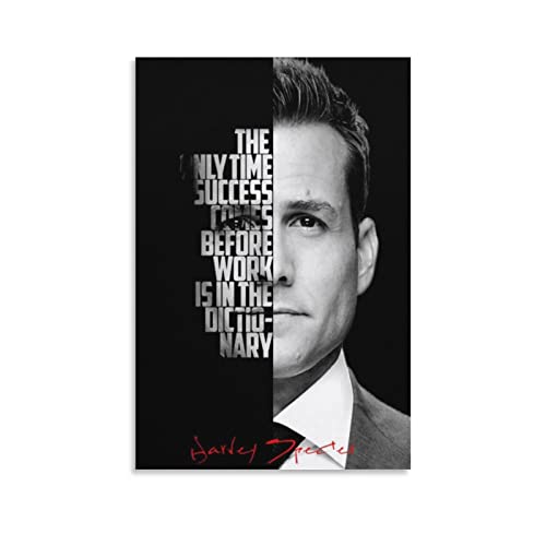 Harvey Specter Zitate Poster auf Leinwand, Kunstposter und Wandkunst, Bilderdruck, modernes Familienschlafzimmerdekor, Poster, 50 x 75 cm von DSGDSF