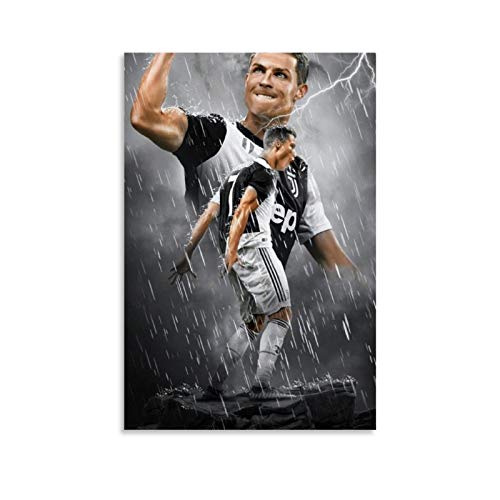 Cristiano Ronaldo 7 Fußball Superstar Leinwandbild Poster und Wandkunstdruck Modernes Familienzimmer Dekor Poster 50 x 75 cm von DSGFR