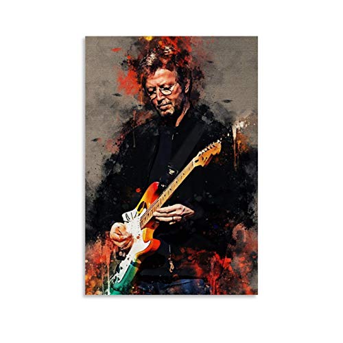 DSGFR Eric Clapton Musiker Gitarristen Poster Dekorative Malerei Leinwand Wandkunst Wohnzimmer Poster Schlafzimmer Gemälde 60 x 90 cm von DSGFR