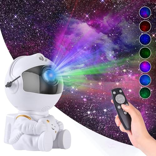 DSGKUU Sternenhimmel Projektor LED Astronaut Projektor Galaxy Nachtlicht mit Fernbedienung und Geschwindigkeit 360° Drehbarkeit Geschenke für Kinder und Erwachsene DSGKUU Sternenhimmel Projektor LED Astronaut Projektor Galaxy Nachtlicht mit Fernbedienung und Geschwindigkeit 360° Drehbarkeit Geschenke für Kinder und Erwachsene von DSGKUU