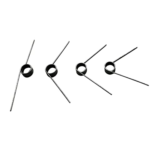 10 Stück Drahtdurchmesser 1mm V-förmige spiralförmige Torsionsfeder, 60/90/120/180 Grad Federstahl Drehmomentfeder Haarnadelfeder, 1x8mm-6 Umdrehungen-180° von DSGYU