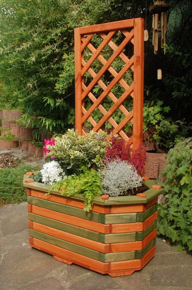DSH DEKO SHOP HANNUSCH Blumenkasten Bk6l Pergola braun-grün von DSH DEKO SHOP HANNUSCH