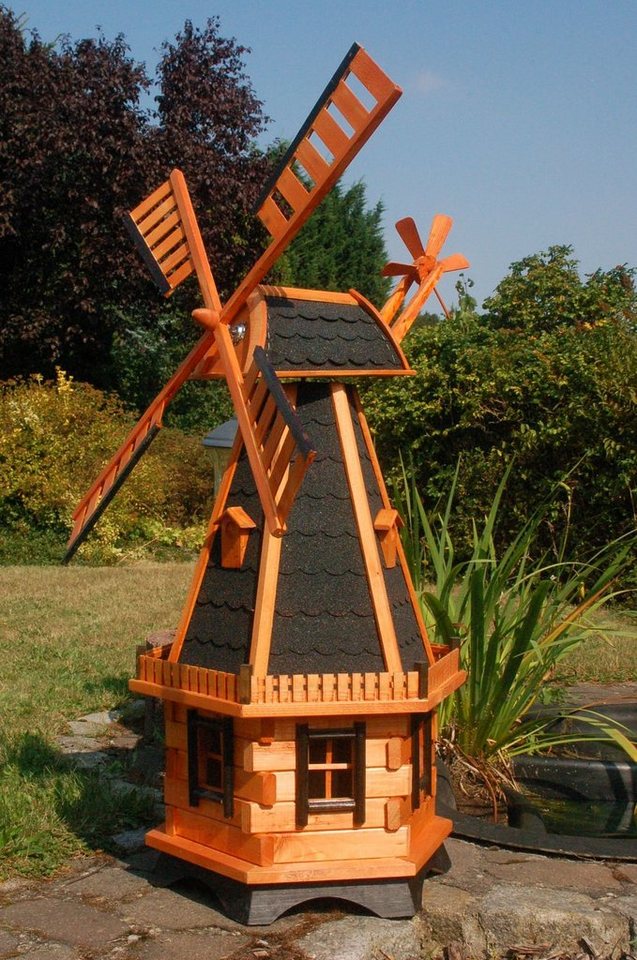 DSH DEKO SHOP HANNUSCH Gartenfigur Große Windmühlen wahlweise mit Solarbeleuchtung von DSH DEKO SHOP HANNUSCH