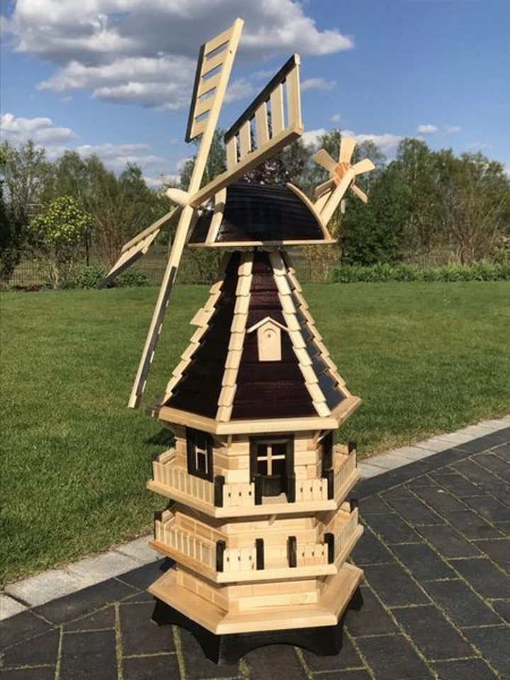 DSH DEKO SHOP HANNUSCH Gartenfigur WM 1,4 Lamelle dreistöckig, 140 cm hoch - auch mit Solarbeleuchtung von DSH DEKO SHOP HANNUSCH