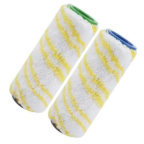 DSHYTDRF 4-teiliges Rollenset for karcher FC5 FC7 FC3 FC3D Elektro-Bodenreiniger, Ersatzrollen 2.055-006.0, Gelb von DSHYTDRF