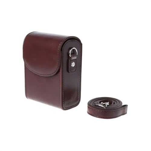 DSHYTDRF Kameratasche PU-Leder-Schutzhülle mit Schultergurt, for G9X SX700 SX170 S90 S110 S120 G7X G7Xii for Sony HX60/HX50(Coffee) von DSHYTDRF