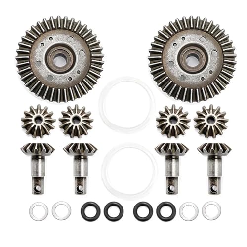 DSHYTDRF Metall Differential Ring Getriebe Ausgang Zahnräder Set 6882 5379 for traxxas for Slash 4x4 for Stampede for rustler HQ727 1/10 RC Auto Upgrade Teile(2set) von DSHYTDRF