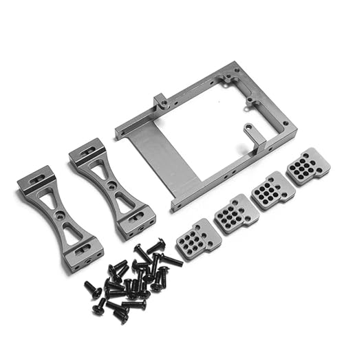 DSHYTDRF Metall Servo Halterung Strahl Querträger Shock Mount for WPL C14 C24 B14 B24 1/16 RC Auto Kit(Light Grey) von DSHYTDRF