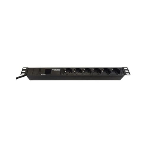 19 Zoll Steckdosenleiste - 6-Fach schwarz - mit Display von DSIT