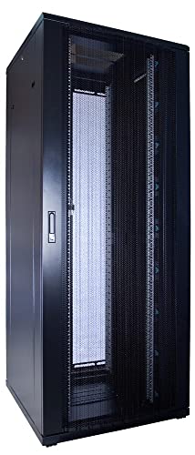 DSIT 42HE 19 Zoll Serverschrank - mit perforierten Türen (BxTxH) 800 x 800 x 2000mm - Schwarz - Abschließbar - Traglast 800 kg - Robuste Konstruktion von DSIT