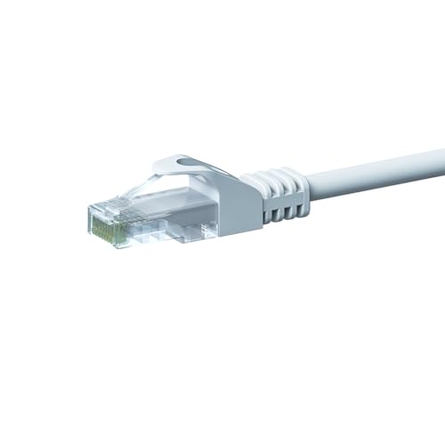 Danicom CAT 5e Netzwerkkabel U/UTP - 10 Meter - Weiß - CCA, POE, Ethernet, LAN, Patchkabel, Datenkabel, RJ45, für Serverschränke, Switches, Router, Modems! von Danicom