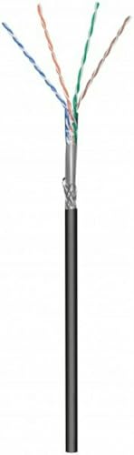 CAT6 Outdoor Netzwerkkabel - S/FTP - AWG 26/7 (Flexibel) - 305 Meter - Schwarz - CCA, POE, Ethernet, LAN, Patchkabel, Datenkabel, RJ45 - für Serverschränke, Switches, Router, Modems! von DSIT