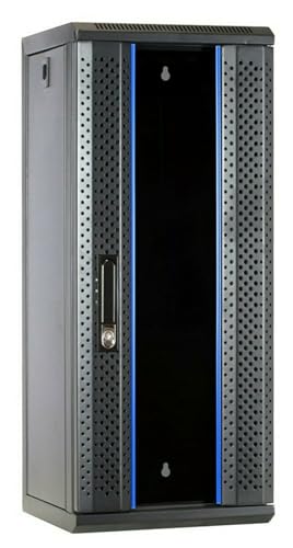 DSIT 10 Zoll Set: 15HE Netzwerkschrank zur Wandmontage – Fachboden – Steckdosenleiste – Kabelführungsleiste – CAT6A STP Patchpanel von DSIT