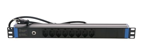 19 Zoll Schweizer Steckdosenleiste Surge Protection Overload - 8-Fach von DSIT
