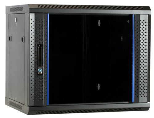 DSIT 19 Zoll Set: 9HE Netzwerkschrank zur Wandmontage – Fachboden – Steckdosenleiste SPD 8-Fach von DSIT