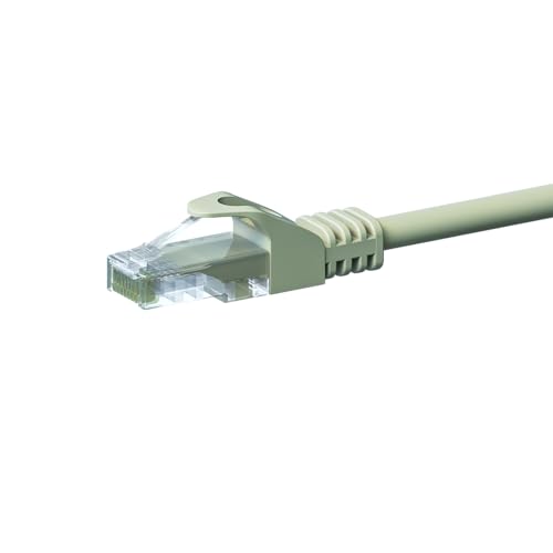 Danicom CAT 5e Netzwerkkabel U/UTP - 10 Meter - Grau - CCA, POE, Ethernet, LAN, Patchkabel, Datenkabel, RJ45, für Serverschränke, Switches, Router, Modems! von Danicom