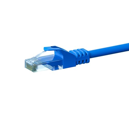 Danicom CAT 6 Netzwerkkabel U/UTP - 1 Meter - Blau - CCA, POE, Ethernet, LAN, Patchkabel, Datenkabel, RJ45, für Serverschränke, Switches, Router, Modems! von Danicom
