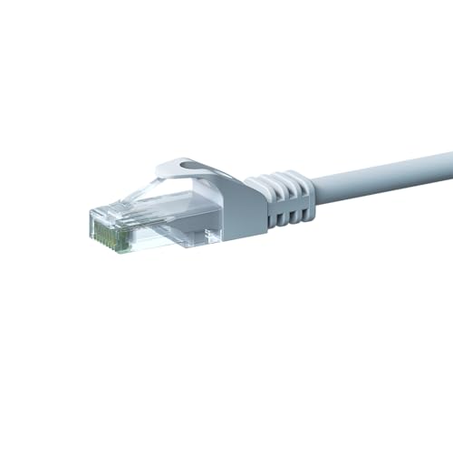 Danicom CAT 6 Netzwerkkabel U/UTP - 1 Meter - Weiß - CCA, POE, Ethernet, LAN, Patchkabel, Datenkabel, RJ45, für Serverschränke, Switches, Router, Modems! von Danicom