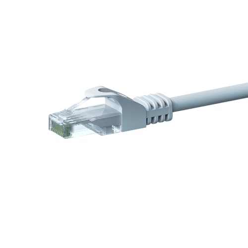 Danicom CAT 6 Netzwerkkabel U/UTP - 1 Meter - Weiß - CCA, POE, Ethernet, LAN, Patchkabel, Datenkabel, RJ45, für Serverschränke, Switches, Router, Modems! von Danicom