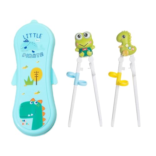 2 Paar Trainings Essstäbchen, Kinder Essstäbchen,Tierkarikatur Essstäbchen,Rutschfest, Einfach zu Greifen,,Geeignet für Kinder, Senioren und Anfänger,Mit Aufbewahrungsbox, Wiederverwendbare(Grün) 2 Paar Trainings Essstäbchen, Kinder Essstäbchen,Tierkarikatur Essstäbchen,Rutschfest, Einfach zu Greifen,,Geeignet für Kinder, Senioren und Anfänger,Mit Aufbewahrungsbox, Wiederverwendbare(Grün) von DSITNDAM