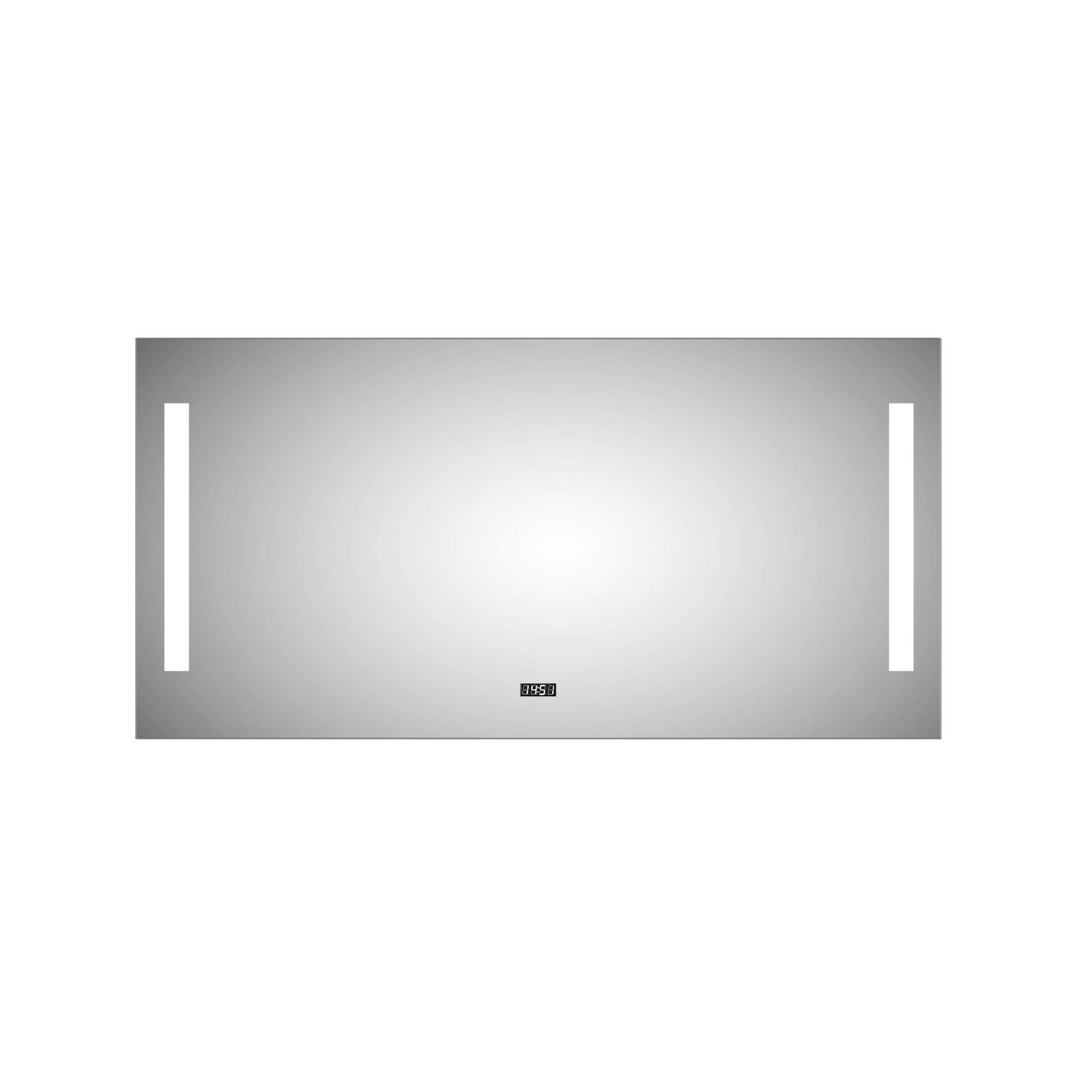 DSK LED-Spiegel 'Silver Elegance' mit Uhr 120 x 60 cm von DSK