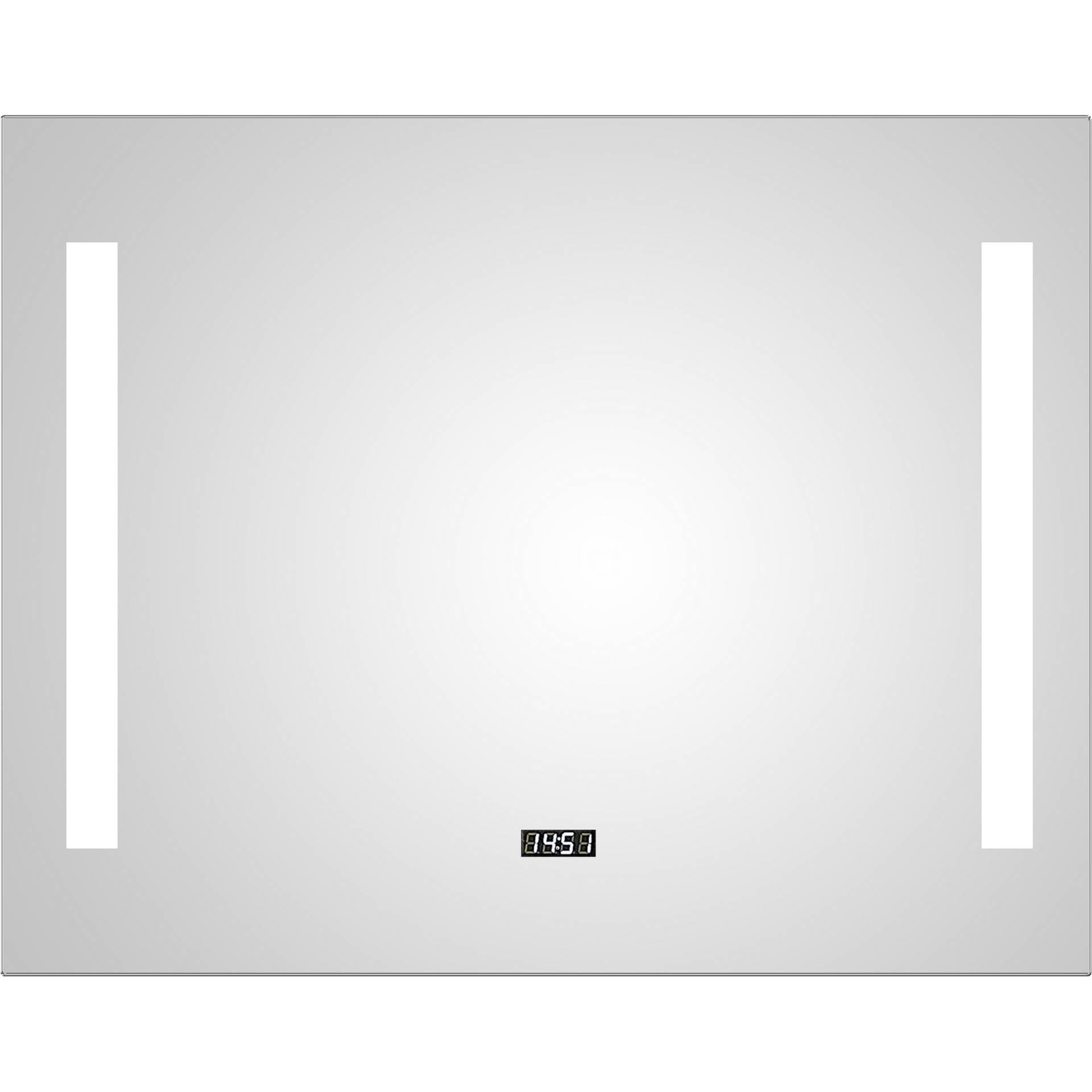 DSK LED-Spiegel 'Silver Elegance' mit Uhr 80 x 60 cm von DSK