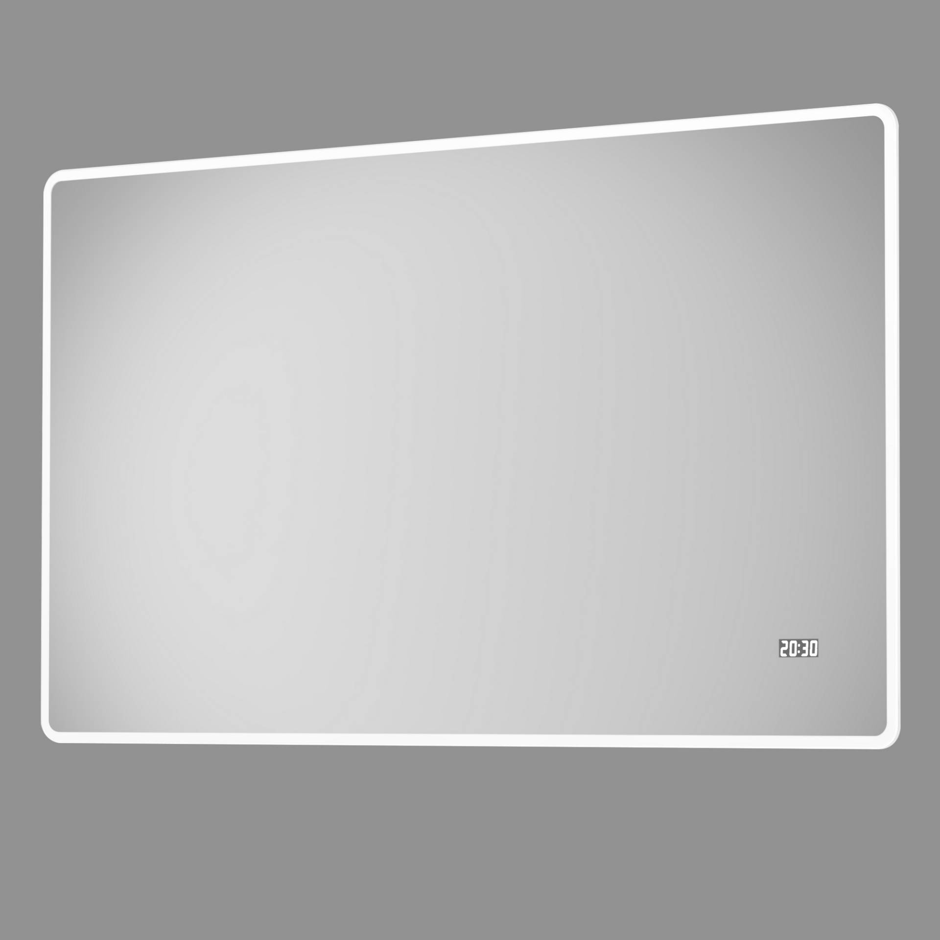 DSK LED-Spiegel 'Silver Sunshine 2.0' mit Uhr 120 x 70 cm von DSK