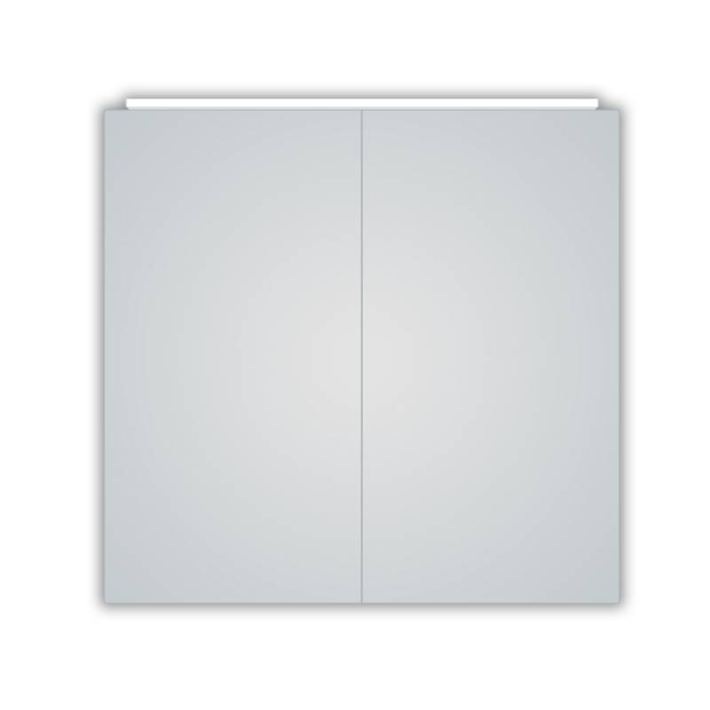 DSK LED-Spiegelschrank 'Aluminio Vegas' silbern 70 x 50 x 13,1 cm von DSK