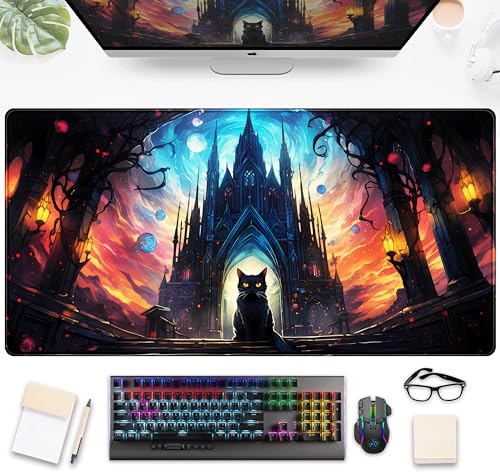 Kawaii Magic Castle Cat XXL Extended Cute Anime Cats Gaming Mousepad, Computer Laptop Keyboard and Mouse Pad for Home Office Desk Decor Gamer Gift 80.0 cmx40.0 cm Kawaii Magic Castle Cat XXL Extended Cute Anime Cats Gaming Mousepad, Computer Laptop Keyboard and Mouse Pad for Home Office Desk Decor Gamer Gift 80.0 cmx40.0 cm von DSKGSJH