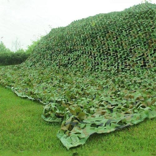 DSKJHI Tarnnetz Camping Sonnenschutz 1x1 2x2 2x3 3x4 4x5 4x6 Camouflage Outdoor Army Militär Tarnnetz Waldlandschaft Sichtschutz Camouflage Netz Klein(3x5m) von DSKJHI