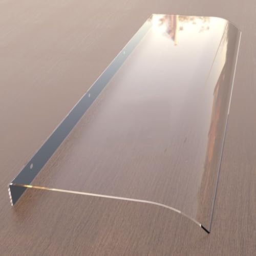 Pultvordach Vordach für Haustür 40-500CM Überdachung Haustürvordach für Tür und Fenster, Sonnenschutz Regenschutz Polycarbonat(Clear,W90xD45cm) von DSKJHI