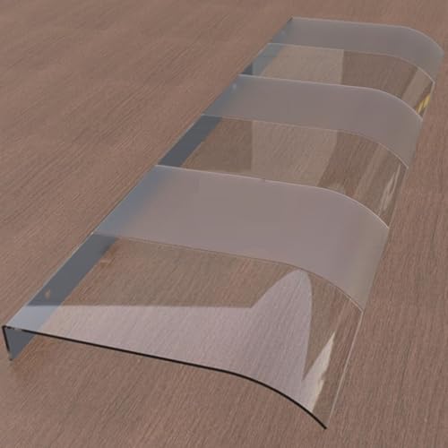 Pultvordach Vordach für Haustür 40-500CM Überdachung Haustürvordach für Tür und Fenster, Sonnenschutz Regenschutz Polycarbonat(Half Clear,W20xD45cm) von DSKJHI
