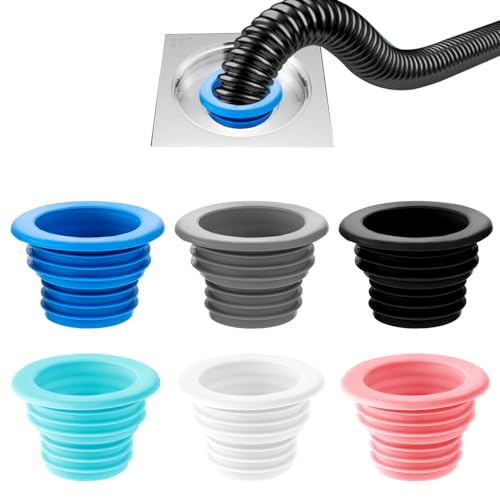 DSLSQD 6 Stück Silicone Plug Washing Machine Abflussrohrdichtung Schlauch,Siphon Dichtung Abflussrohr,Gummimanschette für Abflussrohr-Ø40x32mm, Waschbecken Ablauf Manschette,für Waschmaschine Küch Bad von DSLSQD