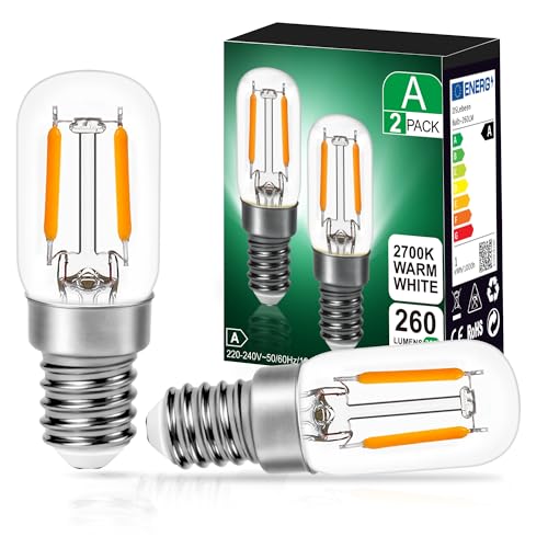 DSLebeen E14 LED Warmweiss Glühbirne 260LM Ersatz 26W Glühlampen 2700K Mini LED Birnen für Nachtlicht, Salzlampe, Kronleuchter Nicht Dimmbar 230V AC 2 Stück DSLebeen E14 LED Warmweiss Glühbirne 260LM Ersatz 26W Glühlampen 2700K Mini LED Birnen für Nachtlicht, Salzlampe, Kronleuchter Nicht Dimmbar 230V AC 2 Stück von DSLebeen