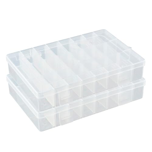 DSM-Verbindungstechnik Sortierbox mit 24 verstellbaren Fächern aus Kunststoff | Aufbewahrungsbox Organizer Sortimentskasten Perlenbox - 2 Stück DSM-Verbindungstechnik Sortierbox mit 24 verstellbaren Fächern aus Kunststoff | Aufbewahrungsbox Organizer Sortimentskasten Perlenbox - 2 Stück von DSM-Verbindungstechnik
