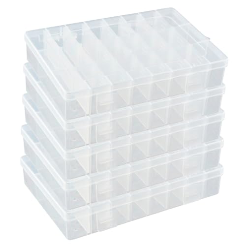 DSM-Verbindungstechnik Sortierbox mit 24 verstellbaren Fächern aus Kunststoff | Aufbewahrungsbox Organizer Sortimentskasten Perlenbox - 5 Stück DSM-Verbindungstechnik Sortierbox mit 24 verstellbaren Fächern aus Kunststoff | Aufbewahrungsbox Organizer Sortimentskasten Perlenbox - 5 Stück von DSM-Verbindungstechnik
