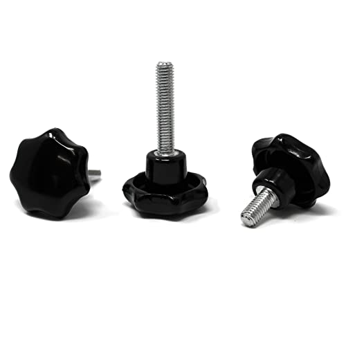 Ganter Normelemente/Sterngriffschraube mit Außengewinde nach DIN 6336 M10x25 mm/Duroplast/Gewindestange Stahl verzinkt/Sterndurchmesser 50 mm (5 Stück, M10x25 mm (50)) von DSM-Verbindungstechnik