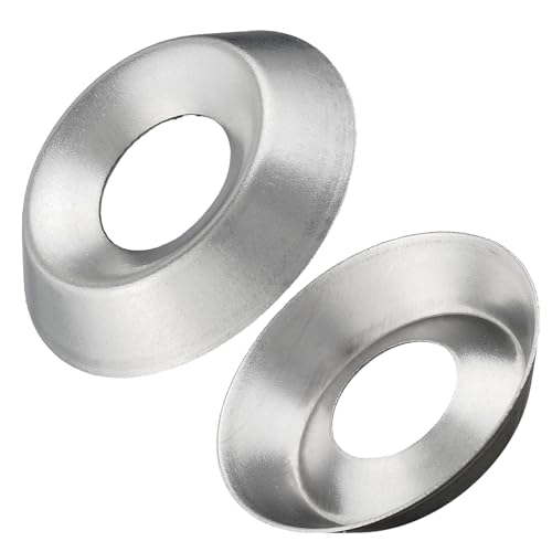 Rosetten, gestanzt | Edelstahl A2 / V2A | für Senkkopfschrauben | Zierscheiben | Senkscheiben | Unterlegscheiben (M5, 50 Stück) von DSM-Verbindungstechnik