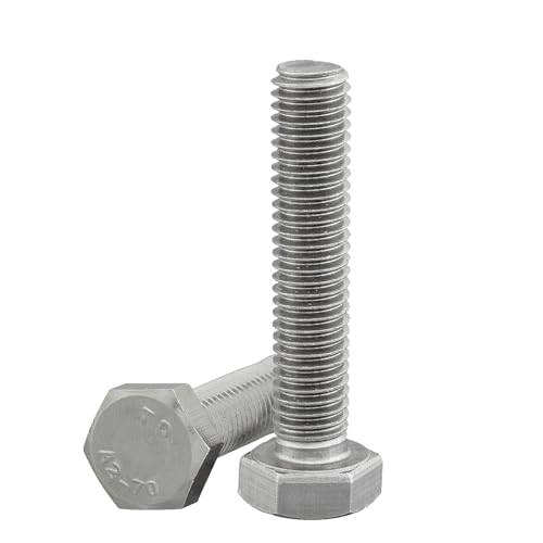 Sechskantschraube nach Norm DIN 933 / ISO 4017 rostfreier Edelstahl A2, V2A, Vollgewinde, Maschinenschraube (100 Stück, M10 x 30 mm) von DSM-Verbindungstechnik