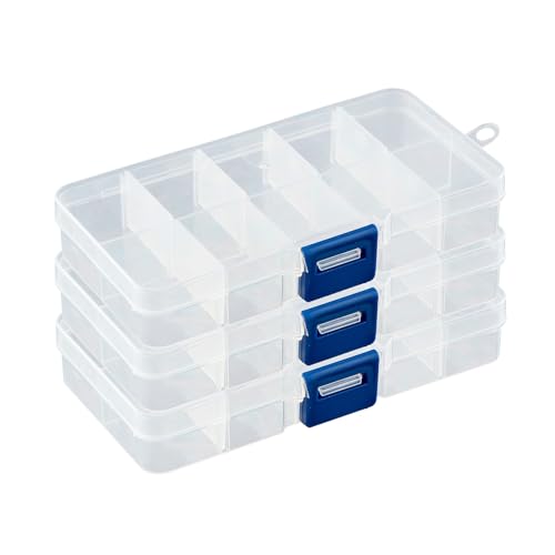DSM-Verbindungstechnik Sortierbox mit 10 verstellbaren Fächern aus Kunststoff | Aufbewahrungsbox Organizer Sortimentskasten Perlenbox - 3 Stück, 10753-10-3Stk DSM-Verbindungstechnik Sortierbox mit 10 verstellbaren Fächern aus Kunststoff | Aufbewahrungsbox Organizer Sortimentskasten Perlenbox - 3 Stück, 10753-10-3Stk von DSM-Verbindungstechnik