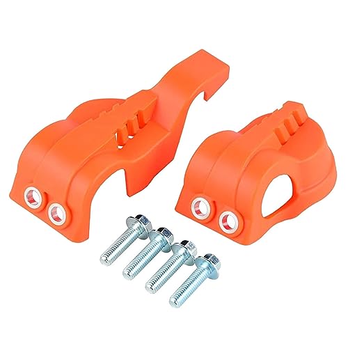 DSOUWEH 2 paket/los Neuartige Und Modische Motorrad Gabel Schuhe Abdeckung Kunststoff Einfache Bedienung Schutz Für Gabel Schuhe, orange von DSOUWEH