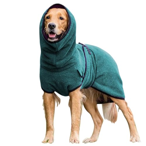 DSOUWEH Bleiben Sie warm mit Hunde Bademantel, Handtuch, Winter Essential, schnell trocknende Haustierweste aus Baumwolle, Hundekleidung, hautfreundlich, Blau, L von DSOUWEH