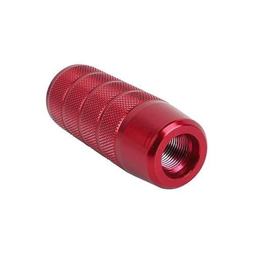 DSOUWEH Personalisierter Aluminiumkopf für Modelle mit Schaltgetriebe – einfache Installation ist EIN modischer Auto Schaltknauf, Rot, 9.5 * 3.2 * 3.2 cm von DSOUWEH