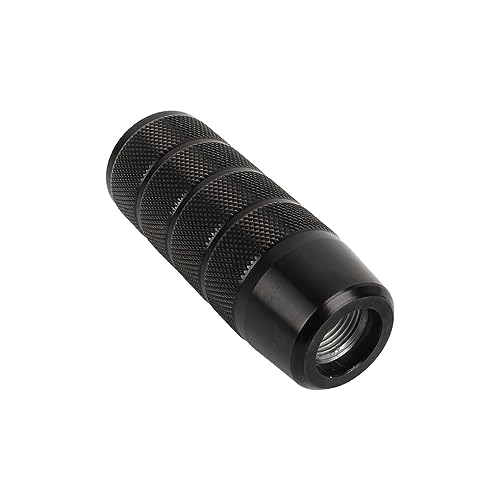 DSOUWEH Personalisierter Aluminiumkopf für Modelle mit Schaltgetriebe – einfache Installation ist EIN modischer Auto Schaltknauf, Schwarz, 9.5 * 3.2 * 3.2 cm von DSOUWEH