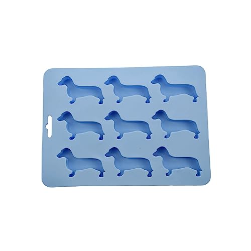 DSOUWEH Silikon Dackelform für die Herstellung von Kuchen und Pralinen in Hundeform. Material: Dackel Süßigkeitsformen: Form in Form eines Dackels, Blau von DSOUWEH