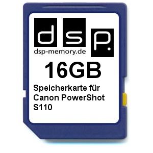 16GB Speicherkarte für Canon PowerShot S110 von DSP Memory