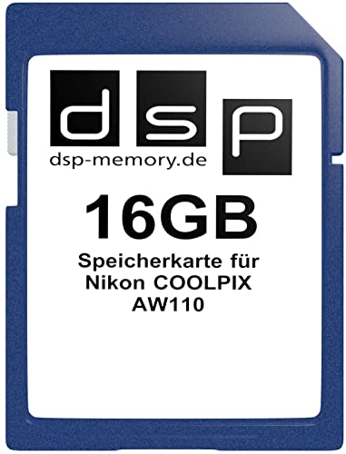 16GB Speicherkarte für Nikon COOLPIX AW110 von DSP Memory