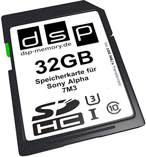 DSP Memory 32GB Ultra Highspeed Speicherkarte für Sony Alpha 7M3 Digitalkamera von DSP Memory