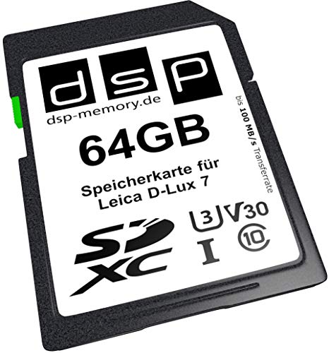 DSP Memory 64GB Professional V30 Speicherkarte für Leica D-Lux 7 Digitalkamera von DSP Memory